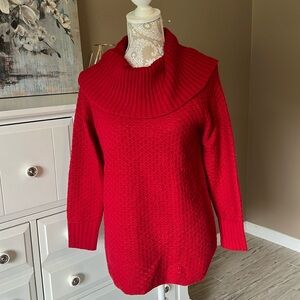 • Khakis & Co. red knit cowl neck sweater, PM •